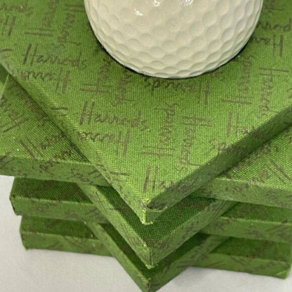 Harrods Golf Ball Sculpture Paperweight w/ Harrods Box Unusual for sure.  Defini - Picture 4 of 8